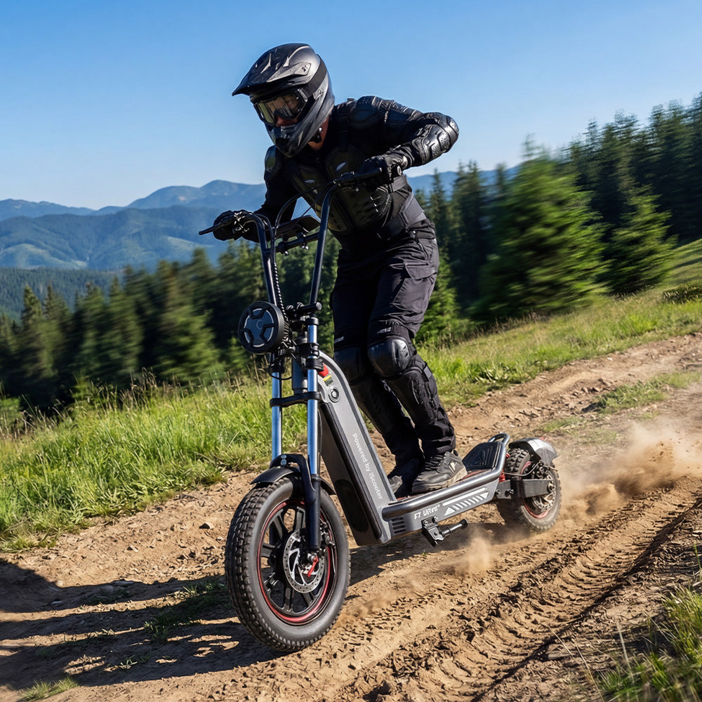iScooter F7Ultra Electric Scooter All-Terrain 35 MPH 62 Mile Range 1500W Detachable Battery New