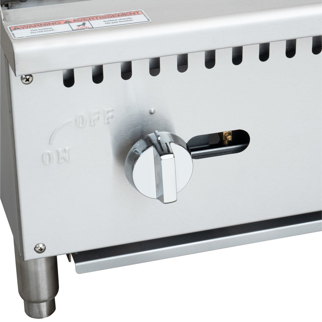36 in. Commercial 3-Burner Natural Gas Charbroiler with 90,000 BTU in Stainless-Steel