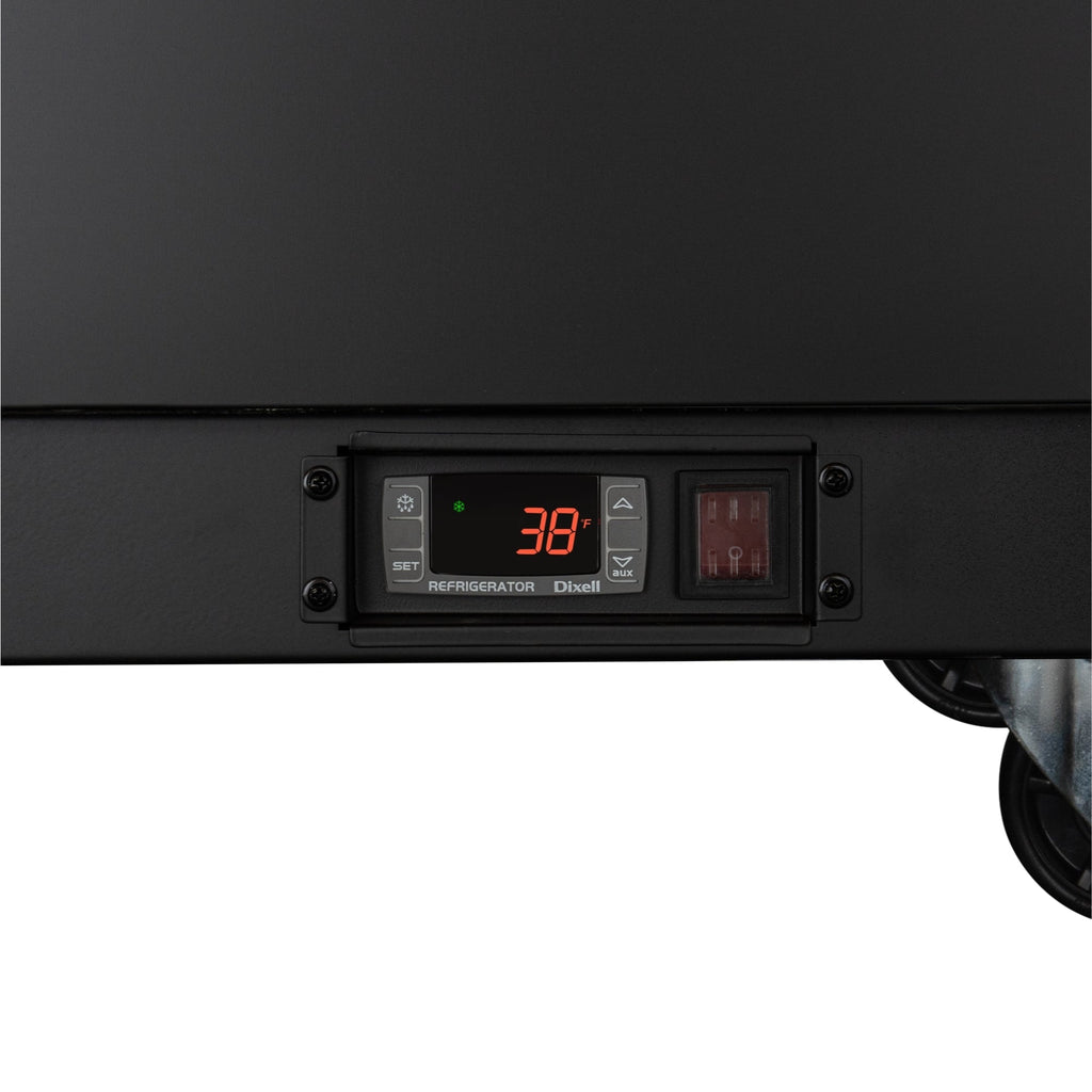 50 in. Commercial Bottle Cooler in Black with Built-In Opener, ETL Listed, 14 cu. ft.