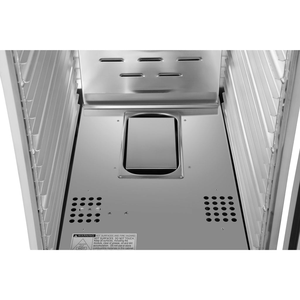 33 in. Commercial Non-Insulated Glass Door Heated Holding/Proofing Cabinet with 36-Pan Capacity in Silver
