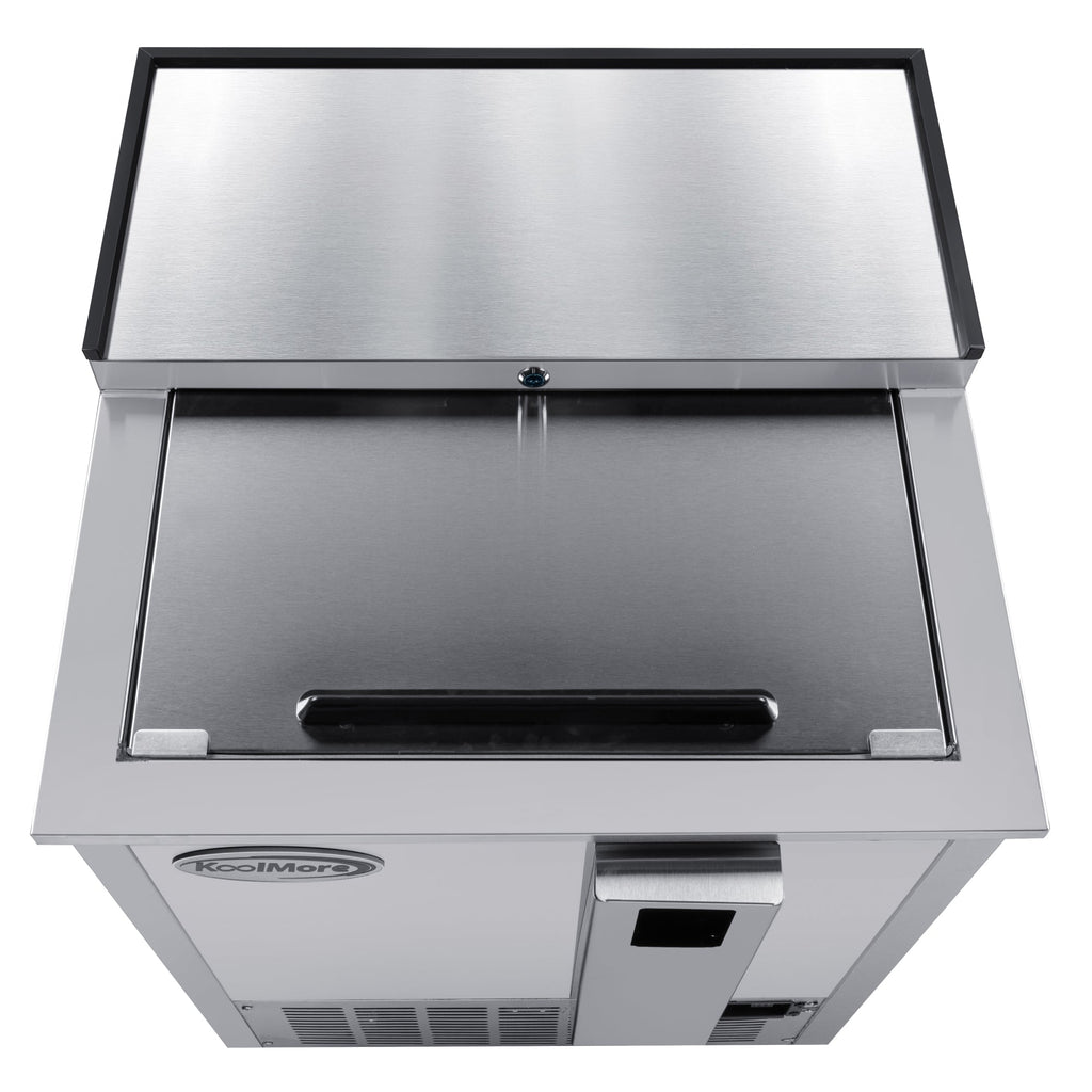 25 in. Commercial Bottle Cooler in Stainless-Steel with Built-In Opener, ETL Listed, 5 cu. ft.