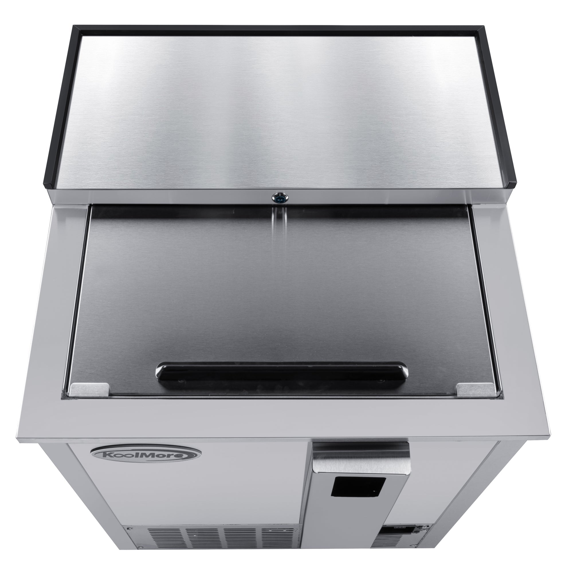 25 in. Commercial Bottle Cooler in Stainless-Steel with Built-In Opener, ETL Listed, 5 cu. ft.