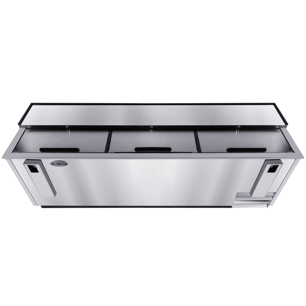 95 in. Commercial Bottle Cooler in Stainless-Steel with Built-In Opener, ETL Listed, 30 cu. ft.