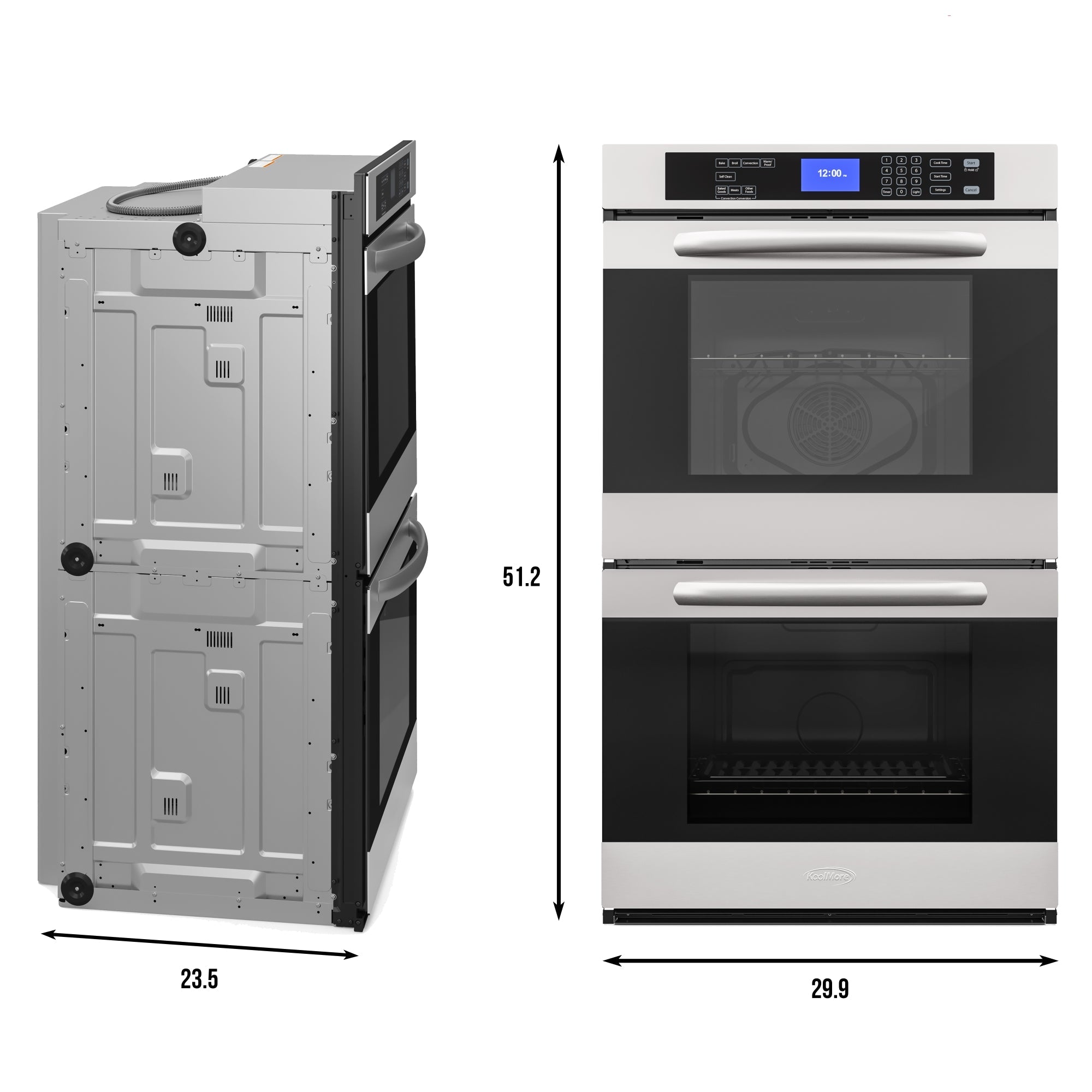 5 cu. ft. Stainless-Steel Premium Convection Double-Unit Wall Oven