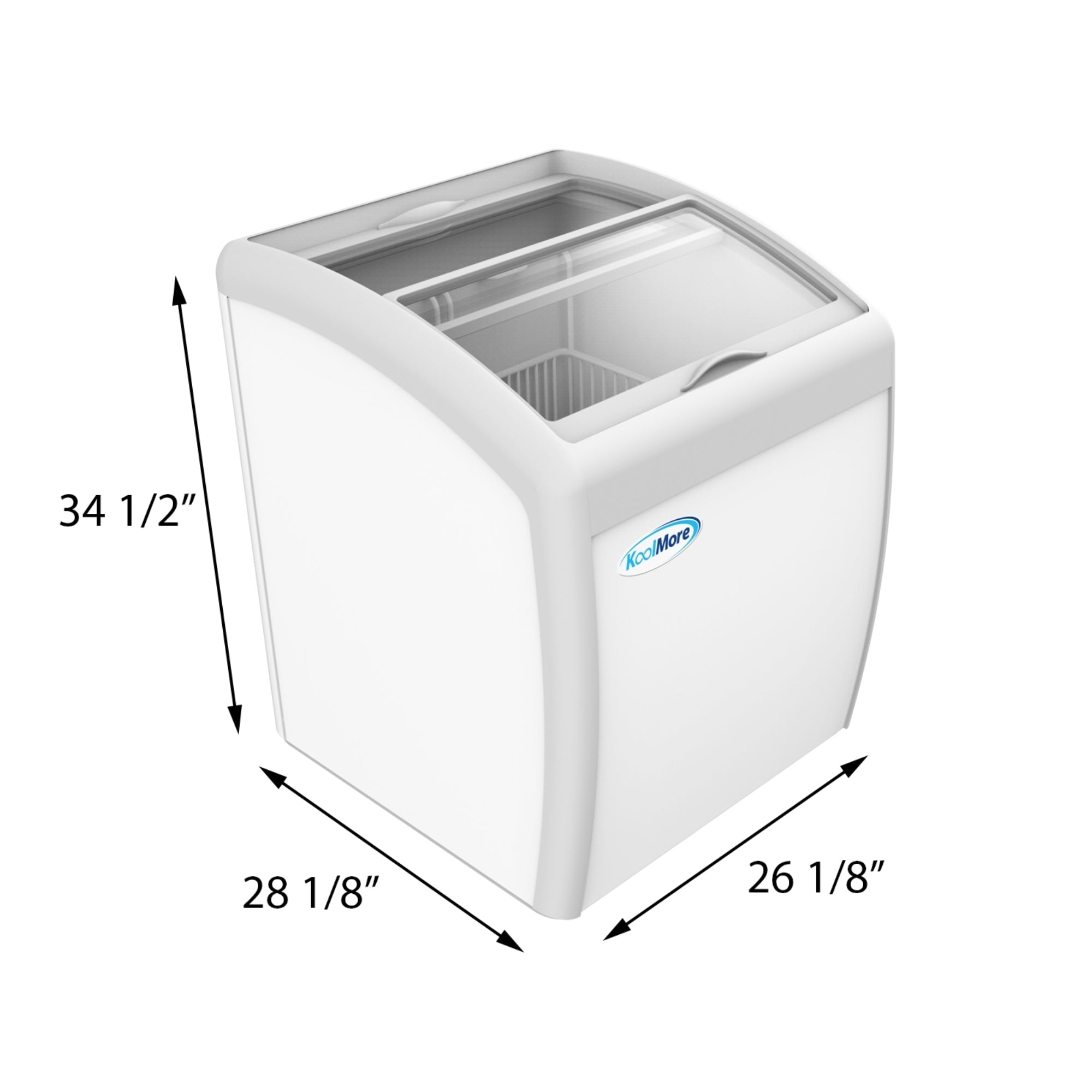 26 in. Display Ice Cream Freezer - 5.7 cu ft.