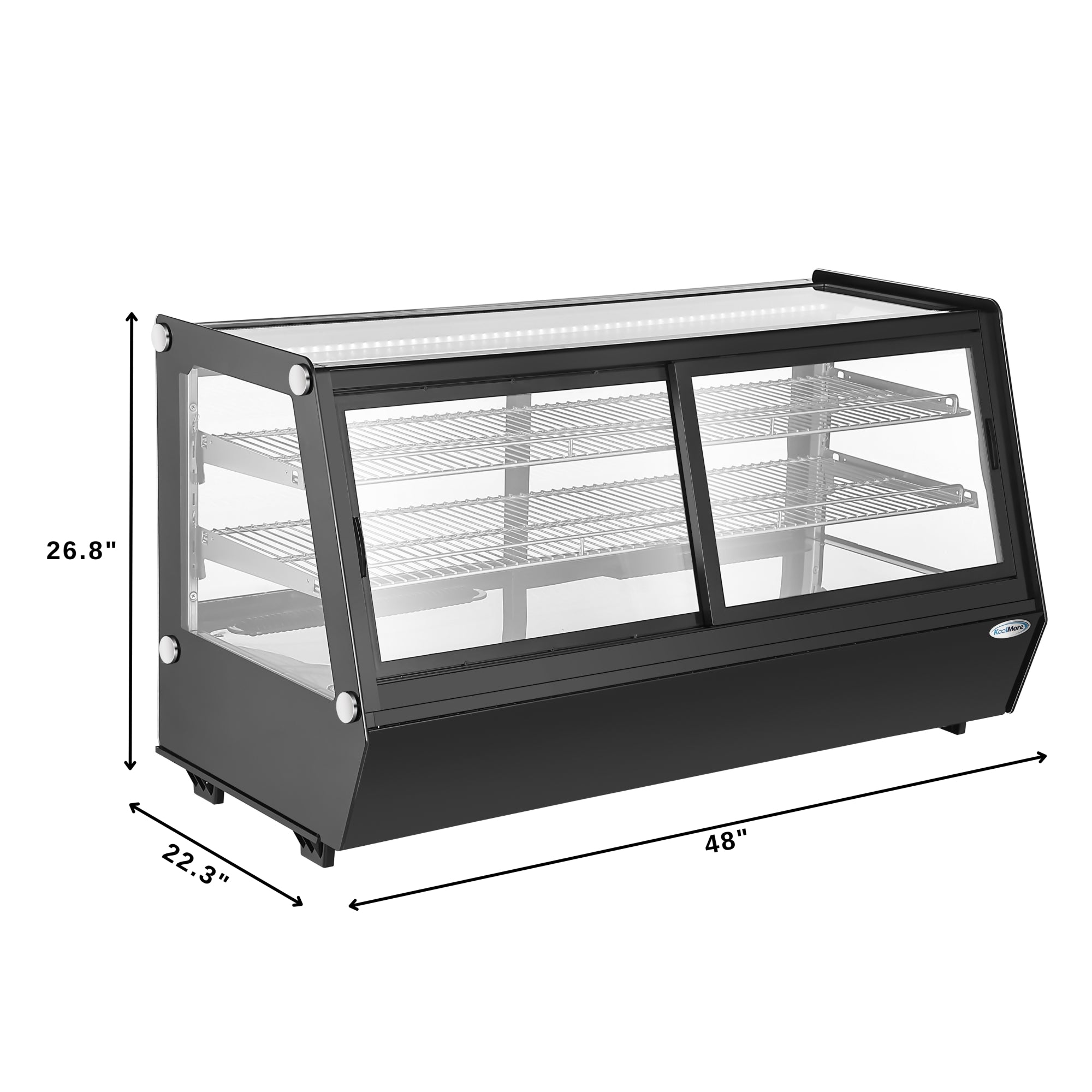 48 in. Self-Service Countertop Display Refrigerator in Black