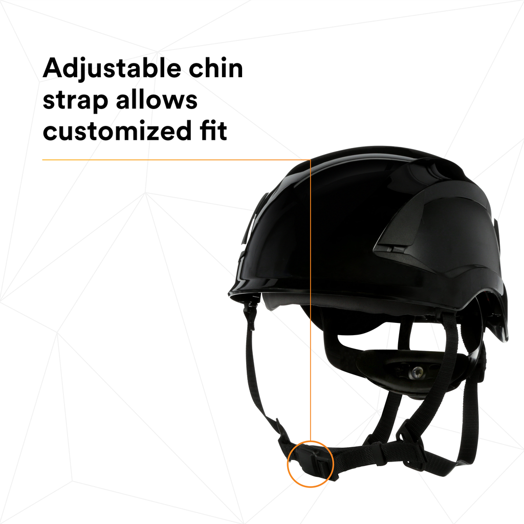 3M SecureFit Safety Helmet, Black- Box of 4 - X5012-ANSI
