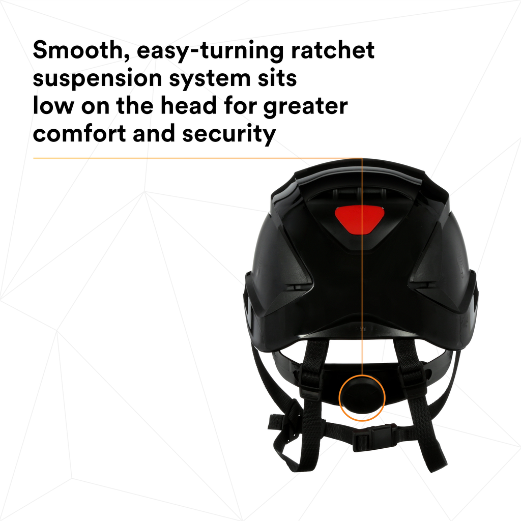 3M SecureFit Safety Helmet, Black- Box of 4 - X5012-ANSI