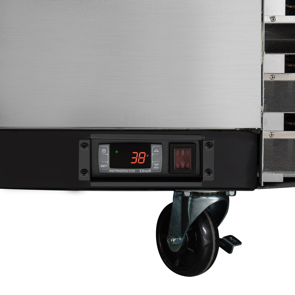 36 in. Commercial Bottle Cooler in Stainless-Steel with Built-In Opener, ETL Listed, 9 cu. ft.