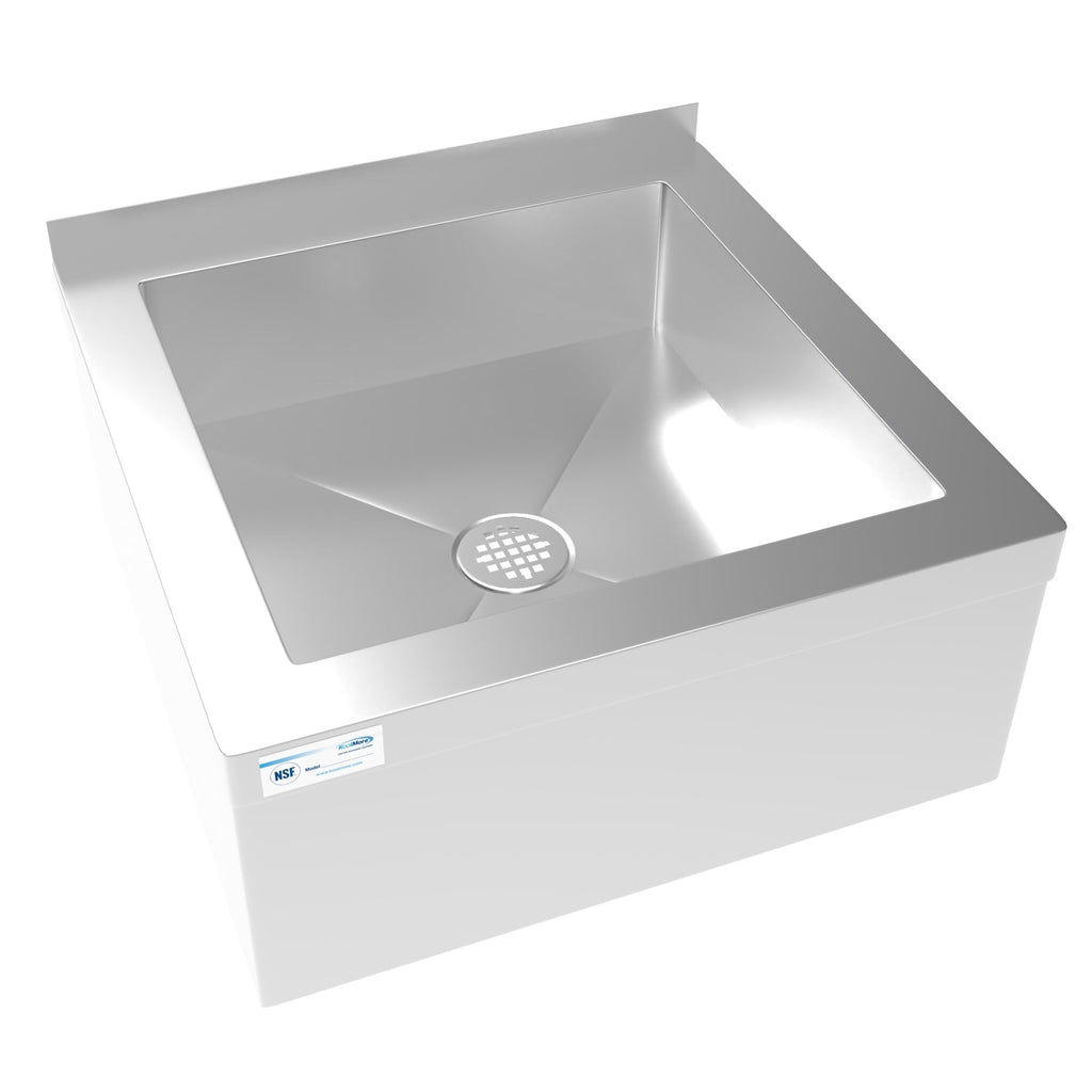 13 in. Commercial Floor Mop Sink with Deep Basin, Bowl size 24"x 24"x 13"