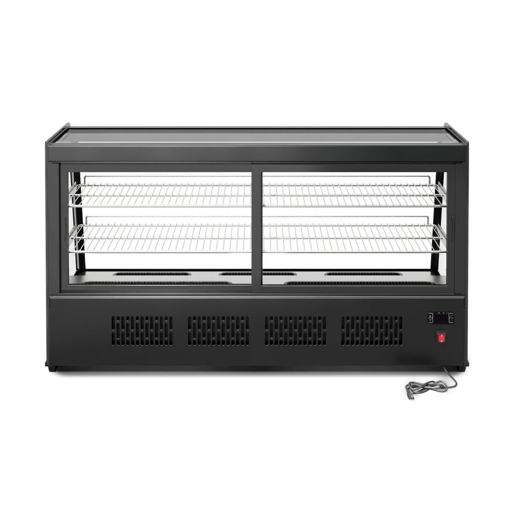 48 in. Countertop Bakery Display Refrigerator in Black, 7 cu. ft.