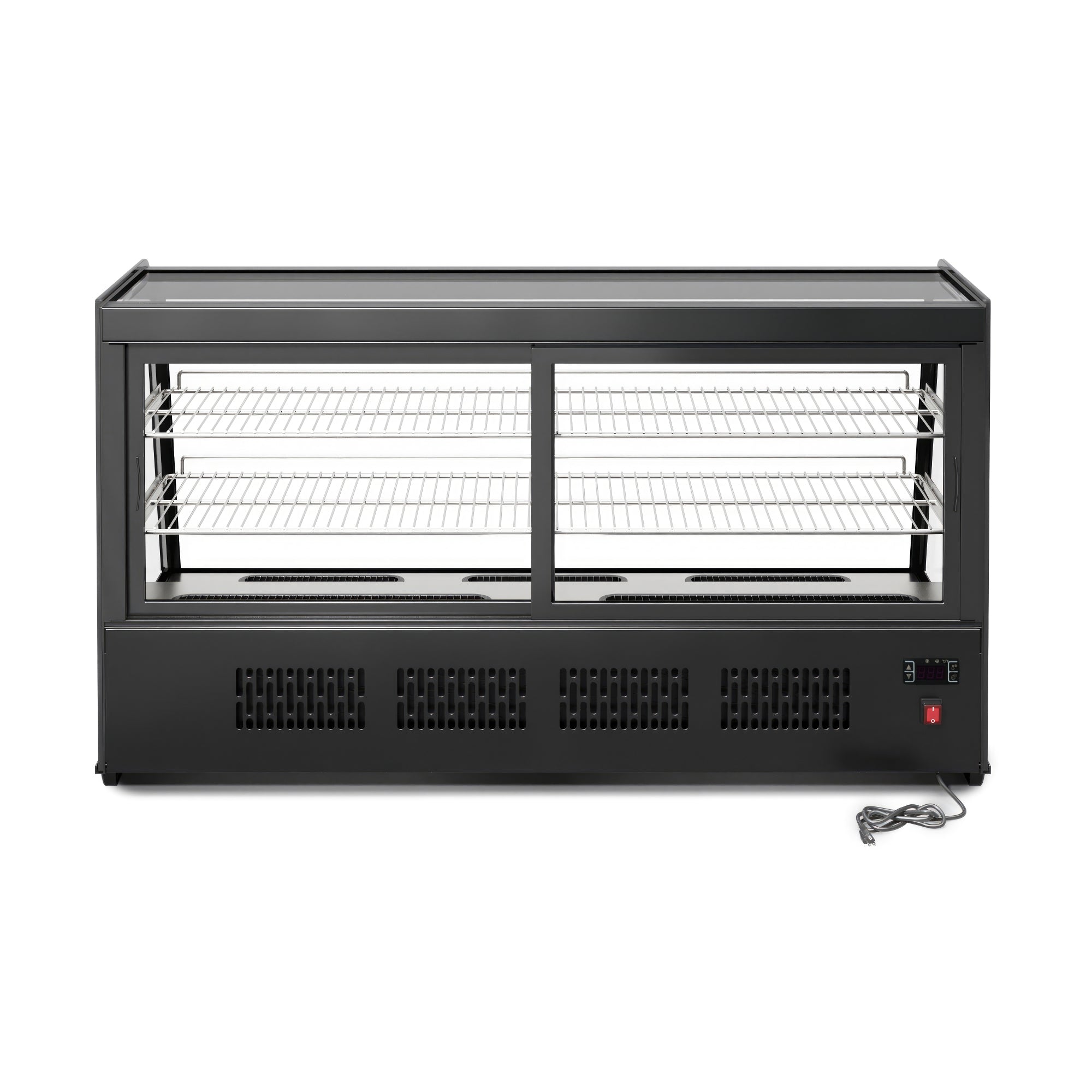 48 in. Countertop Bakery Display Refrigerator in Black, 7 cu. ft.