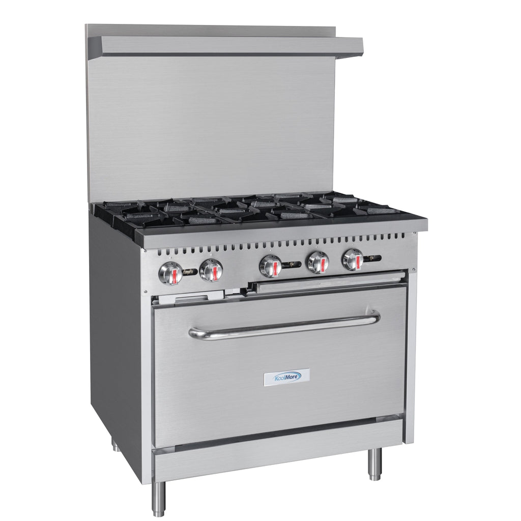36 in. 6 Burner Commercial Liquid Propane Range in Stainless-Steel