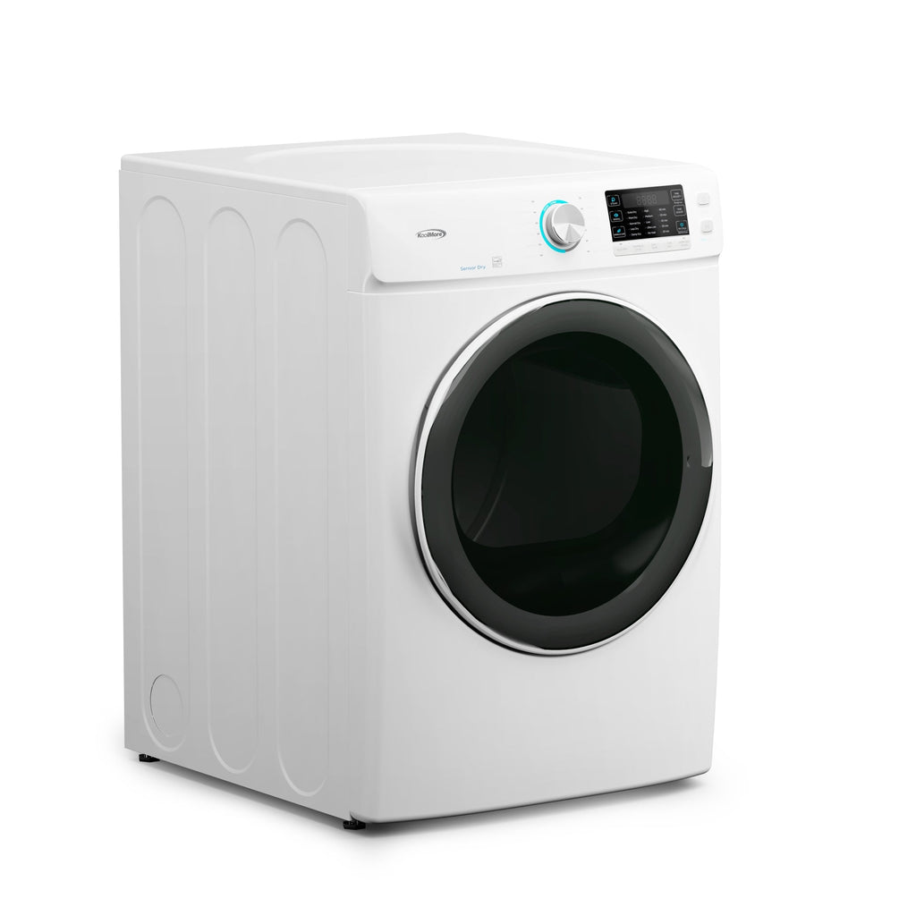 8 cu. ft. Large Capacity Stackable Vented Electric Front Load Dryer in White, 240V