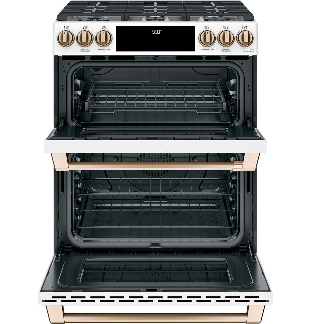 CAFÉ™ 30" Smart Slide-In, Front-Control, Dual-Fuel, Double-Oven Range with Convection
