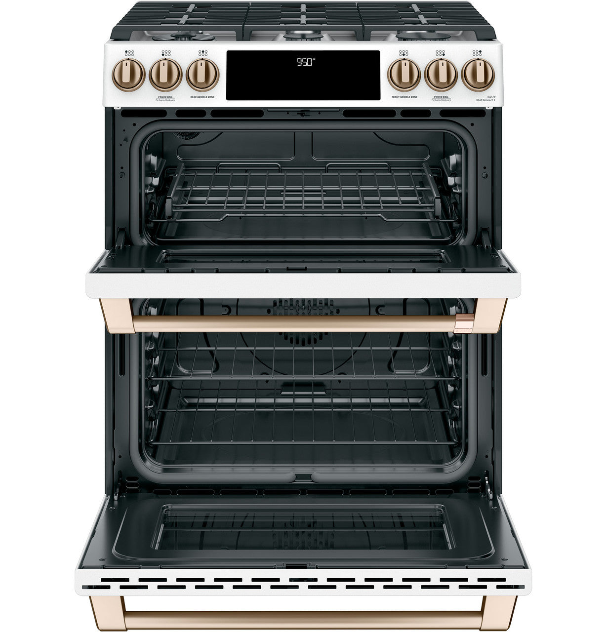 CAFÉ™ 30" Smart Slide-In, Front-Control, Dual-Fuel, Double-Oven Range with Convection