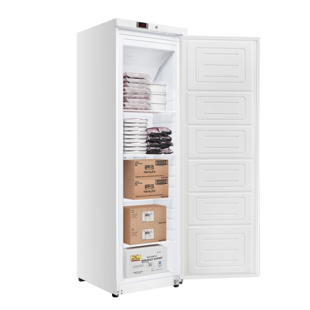 23 in. Commercial Auto-Defrost Reach-In Freezer ,12 cu. ft. in White