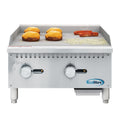 24 in. Natural Gas 2-Burner Griddle with 60,000 BTU in Stainless-Steel