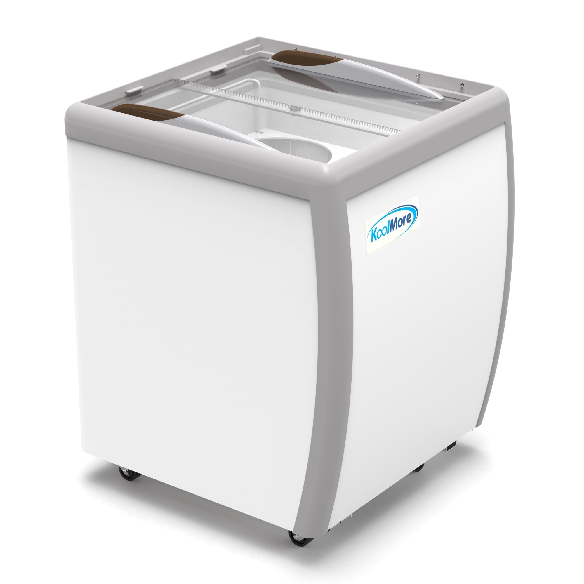 26 in. 4 Tub Ice Cream Dipping Cabinet Display Freezer with Sliding Glass Door, 6 cu. ft.