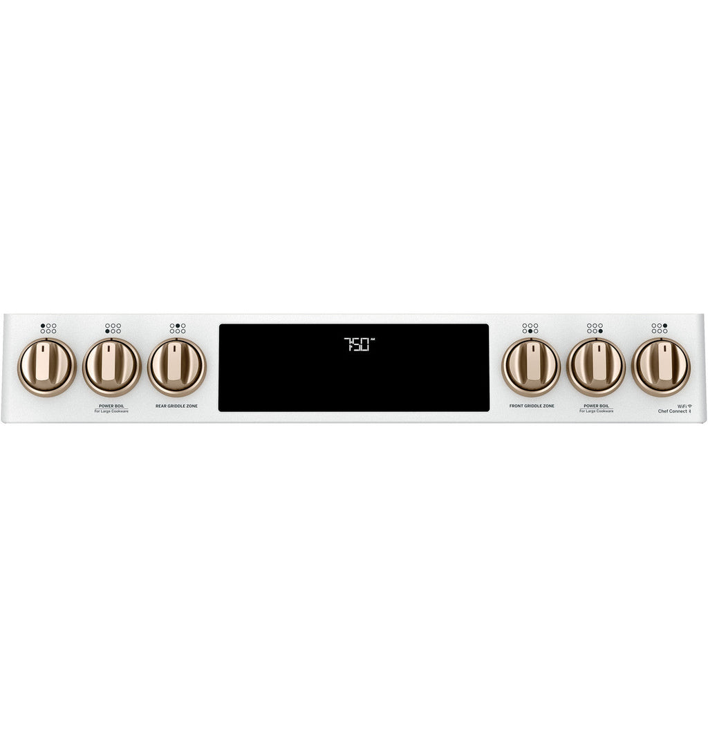 CAFÉ™ 30" Smart Slide-In, Front-Control, Gas Double-Oven Range with Convection