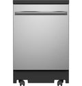 GE® ENERGY STAR® 24" Stainless Steel Interior Portable Dishwasher with Sanitize Cycle