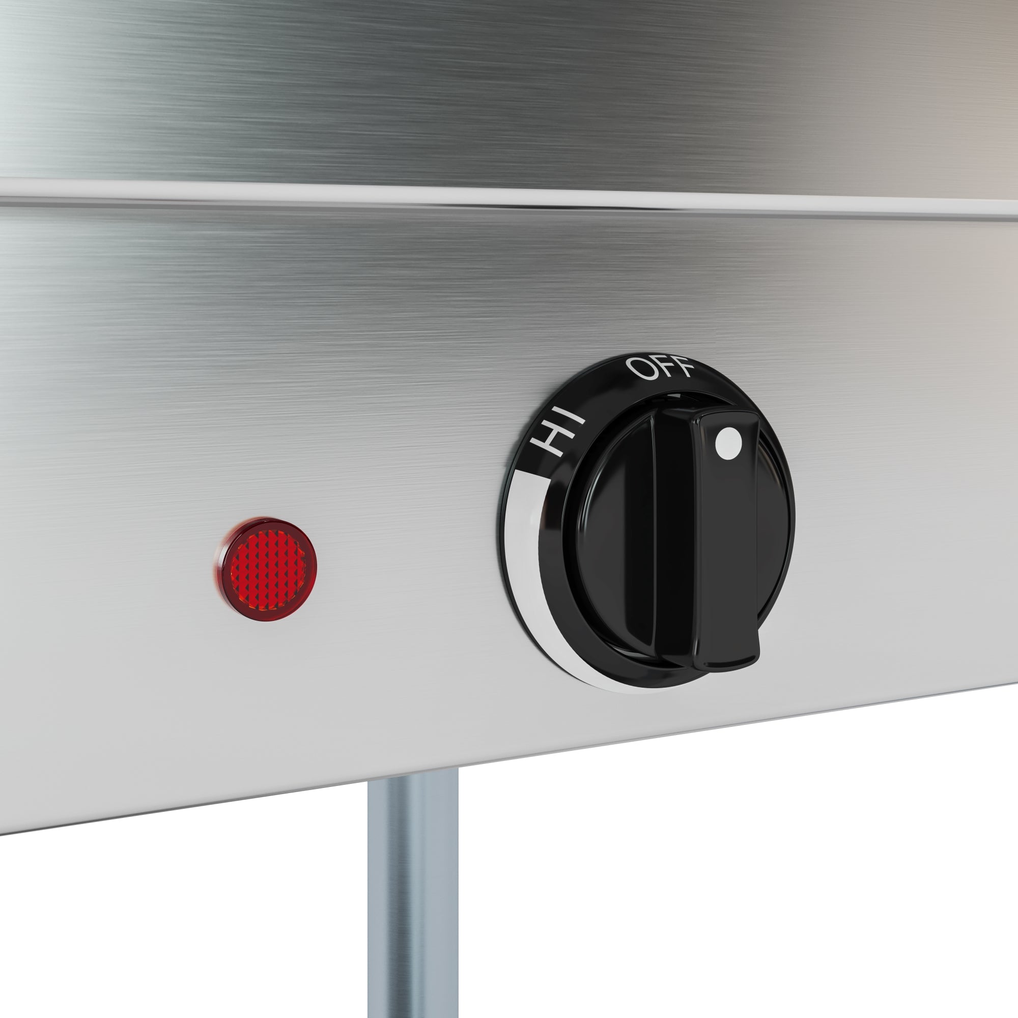 Four Pan Open Well Electric Steam Table with Undershelf