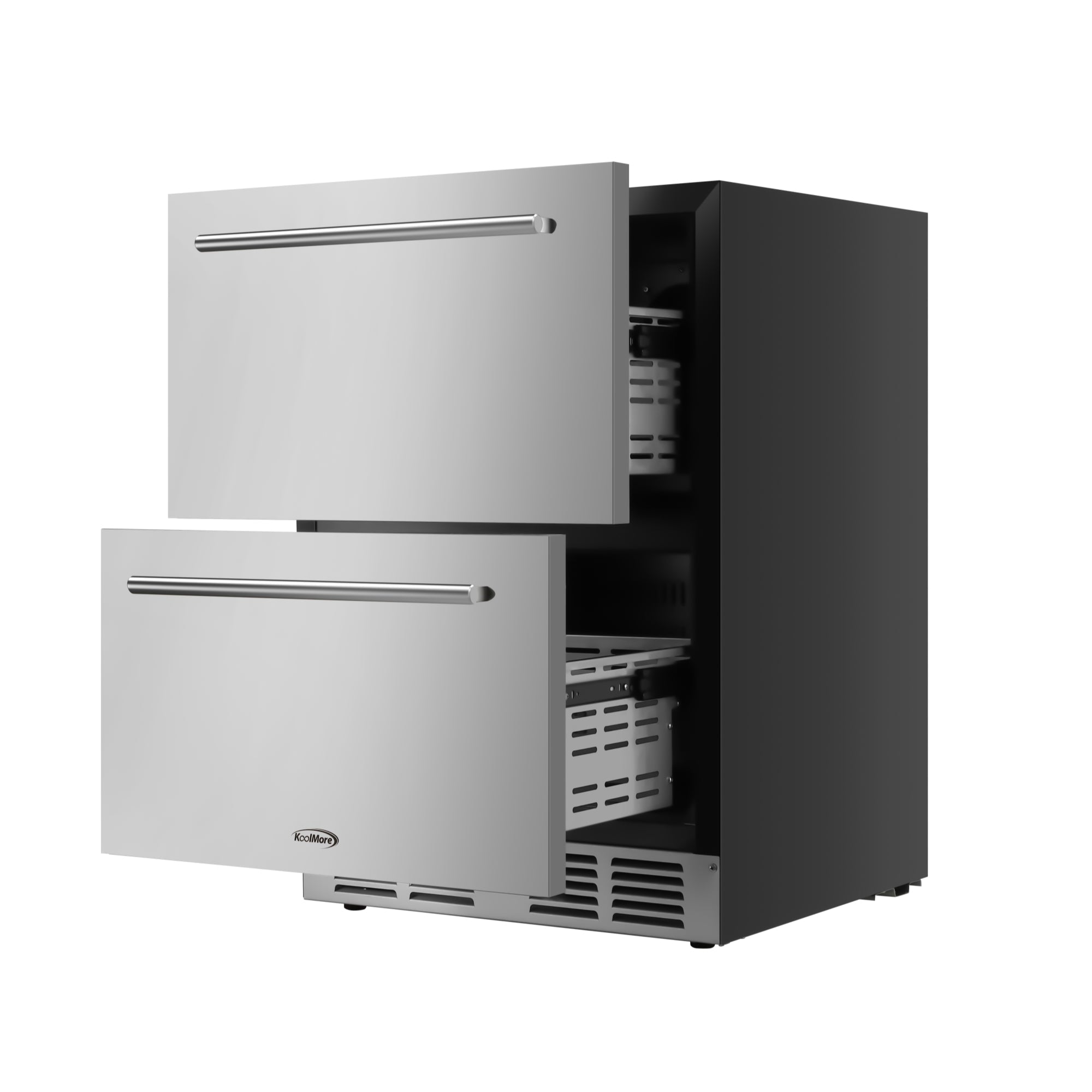 24 in.  Built-in Two-Drawer Outdoor Refrigerator in Stainless-Steel