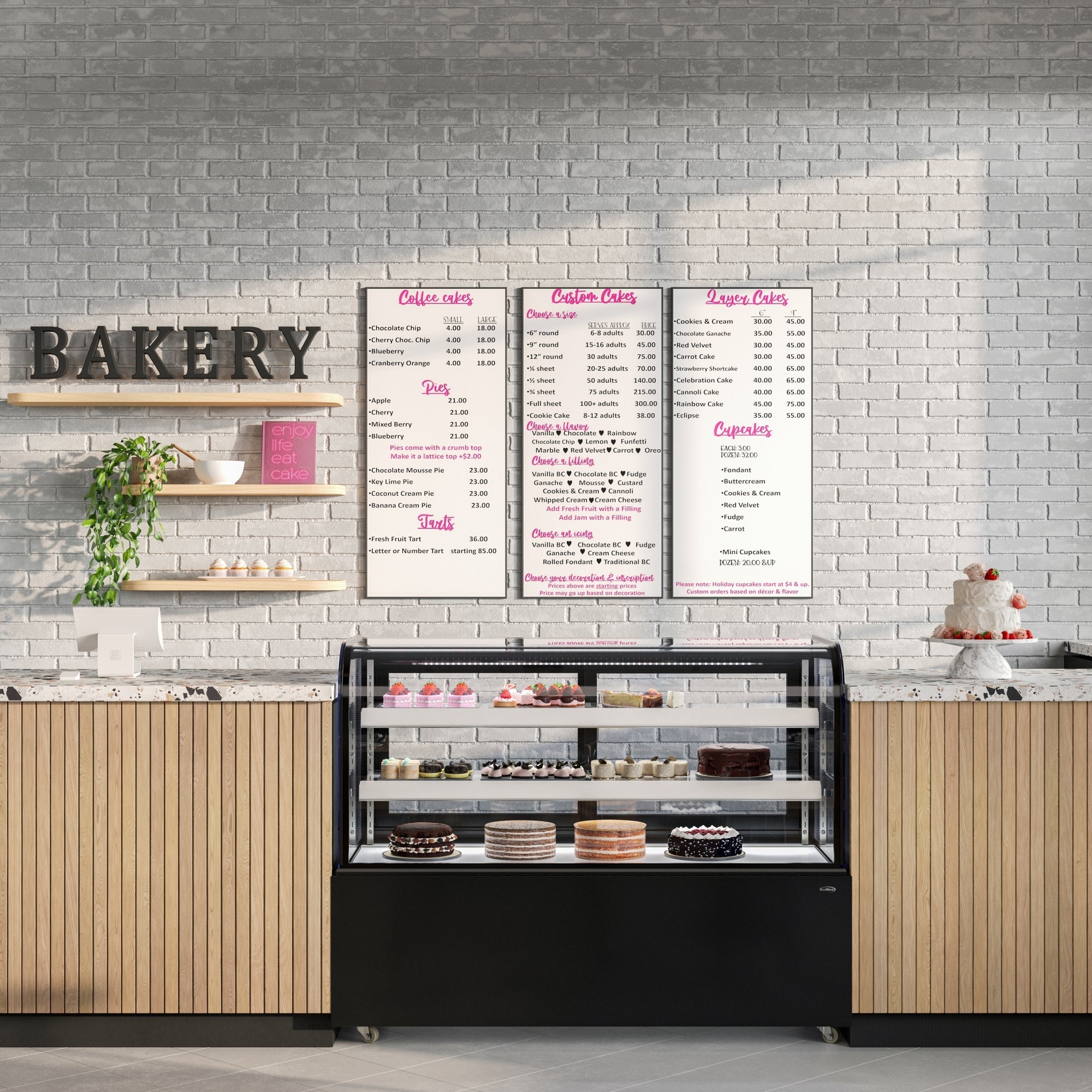 60 in. Refrigerated Bakery Display Case in Black, 17.6 cu. ft.