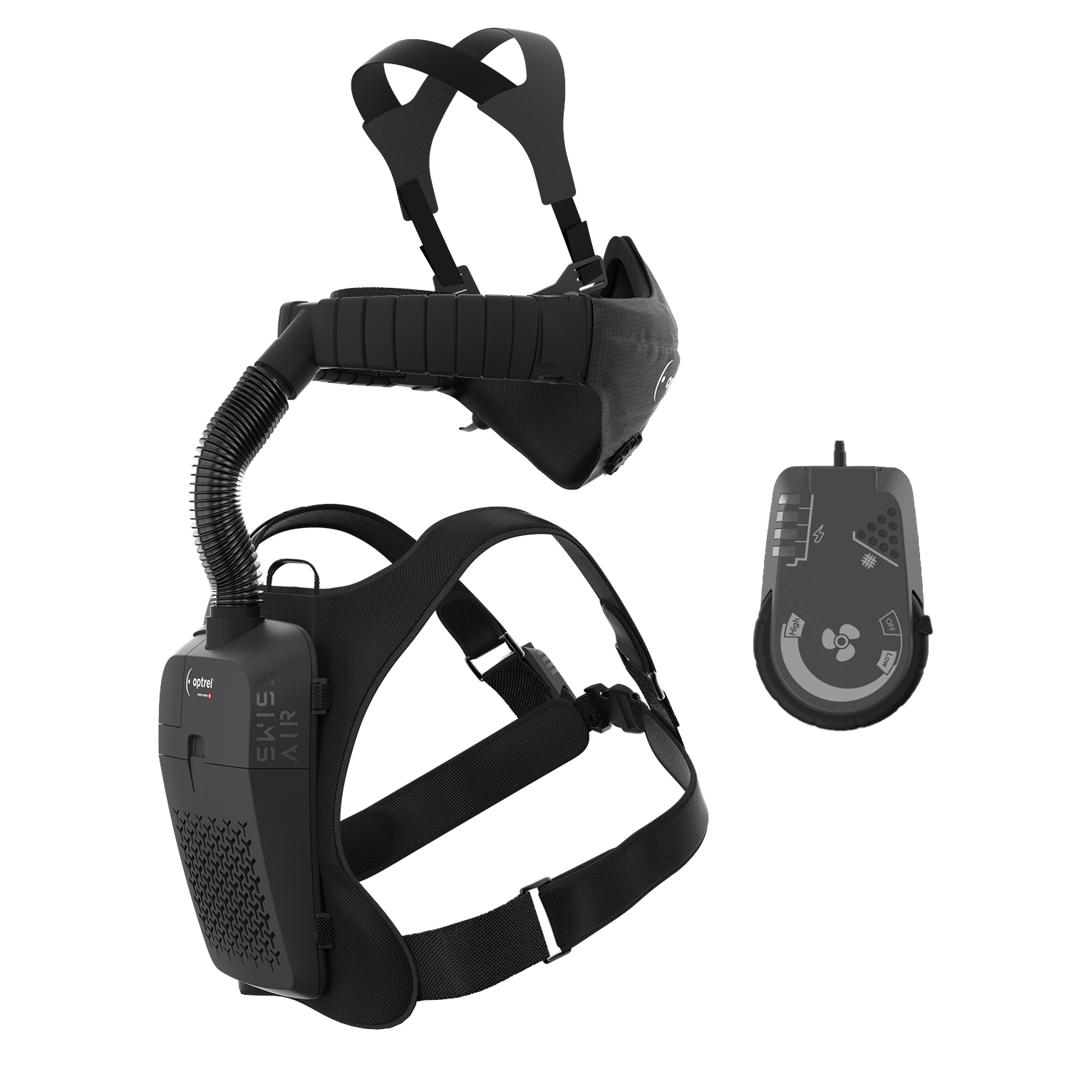 Optrel Swiss Air Complete Respiratory Protection System w/ Control Panel - 4700.010