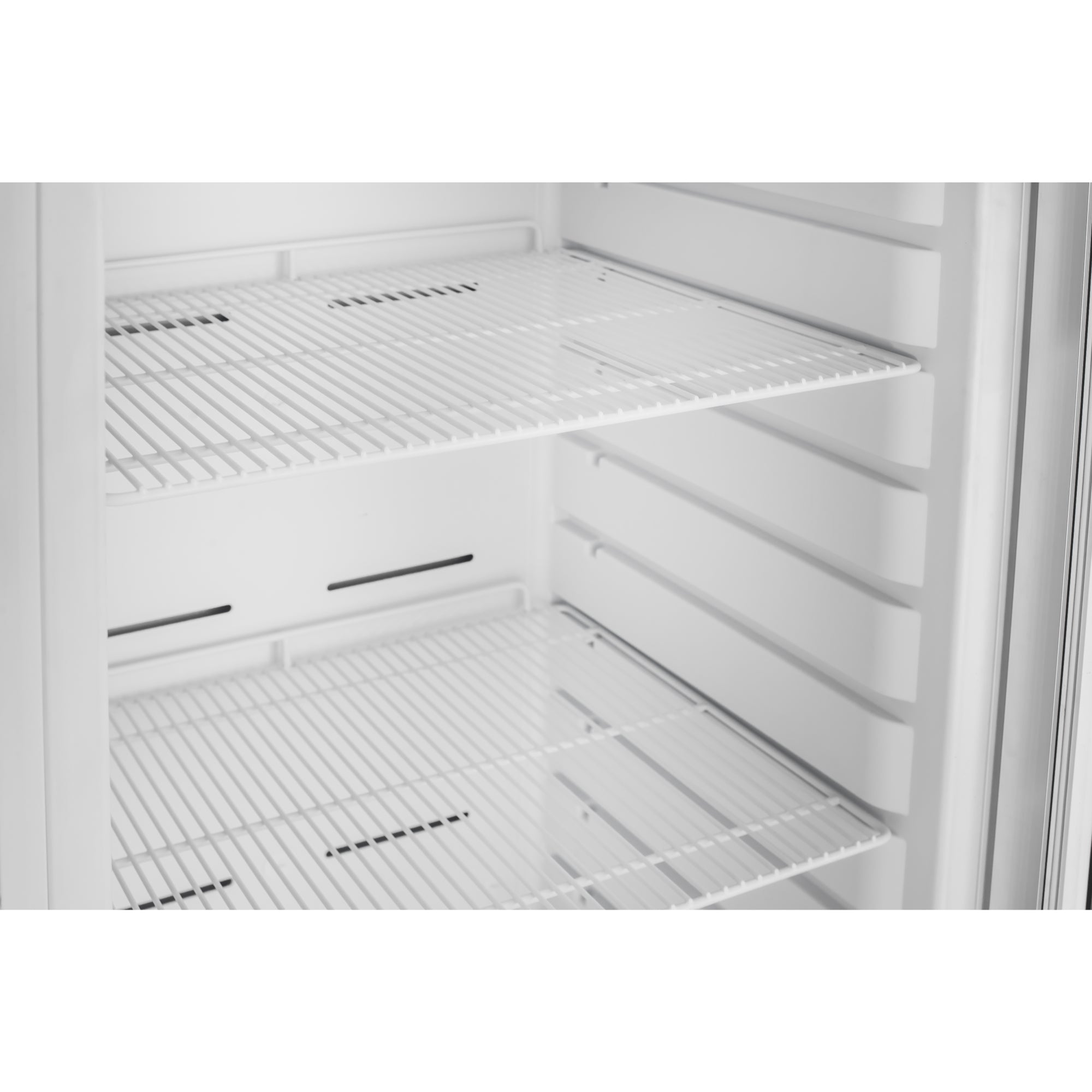24 in. 12 cu. ft. Commercial Auto Defrost Glass Door Reach-In Freezer in White