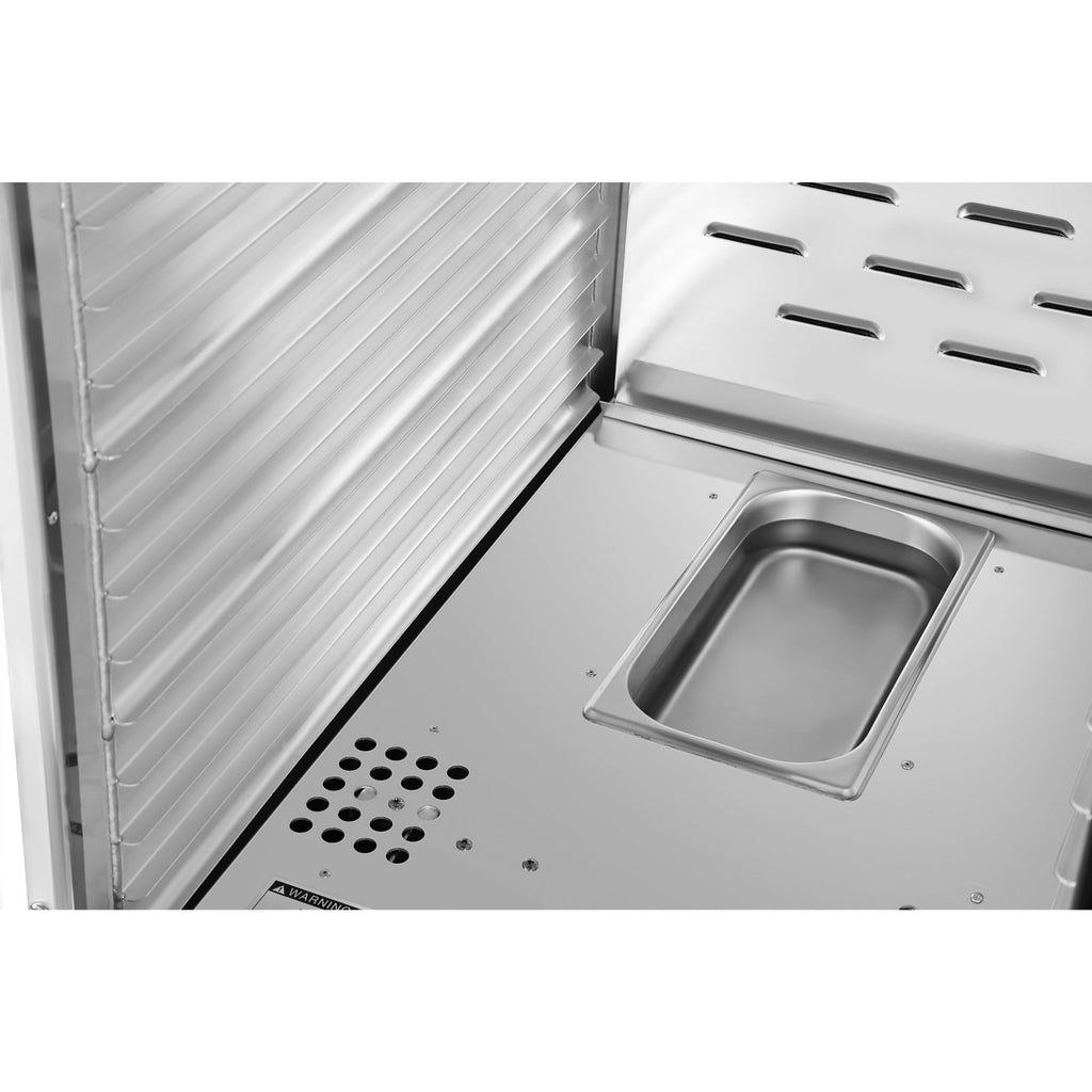 33 in. Commercial Non-Insulated Glass Door Heated Holding/Proofing Cabinet with 36-Pan Capacity in Silver