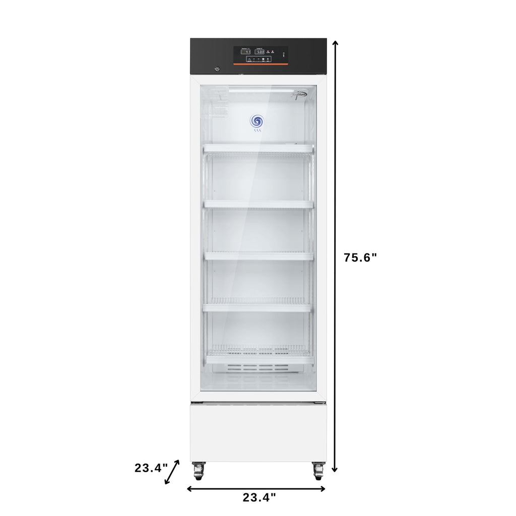 24 in. 11 cu. ft. Medical Pharmacy Refrigerator With Multi-Level Emergency Alarms in White, UL Listed