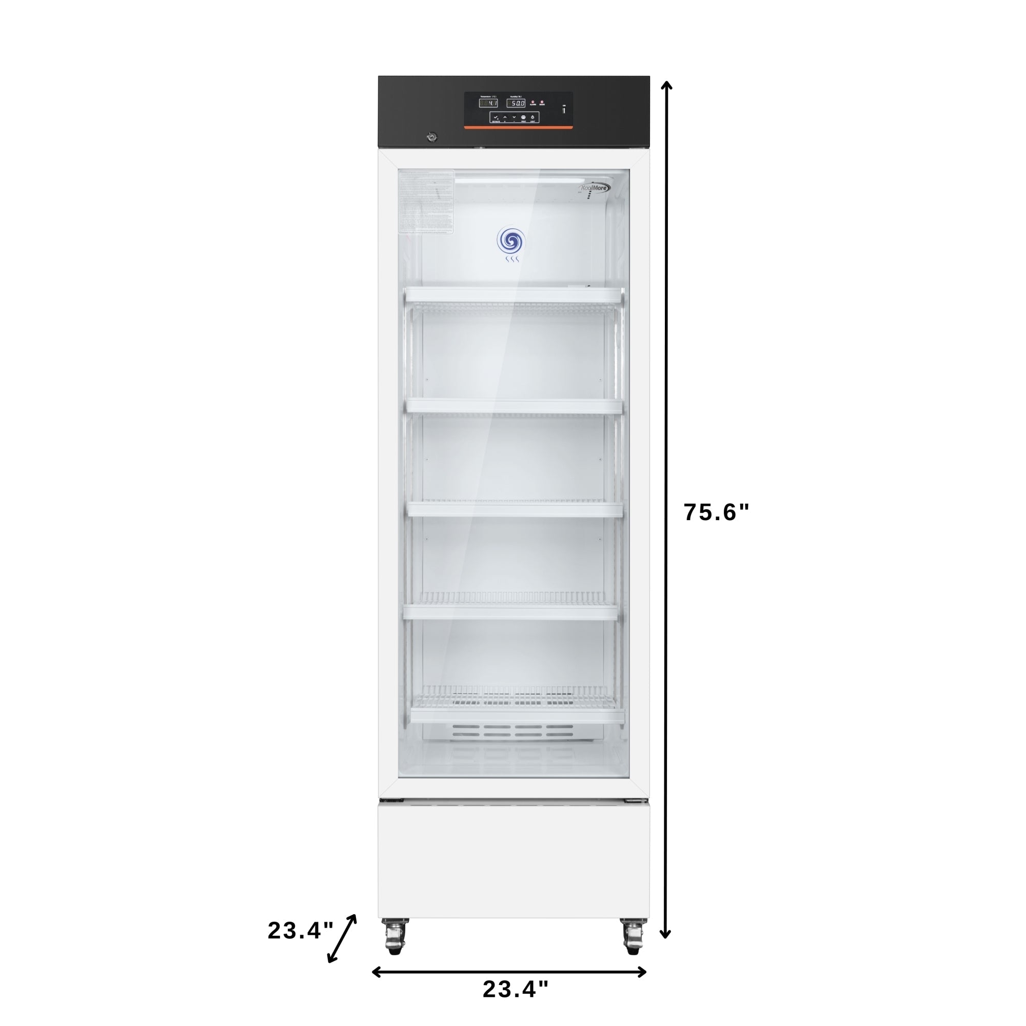 24 in. 11 cu. ft. Medical Pharmacy Refrigerator With Multi-Level Emergency Alarms in White, UL Listed