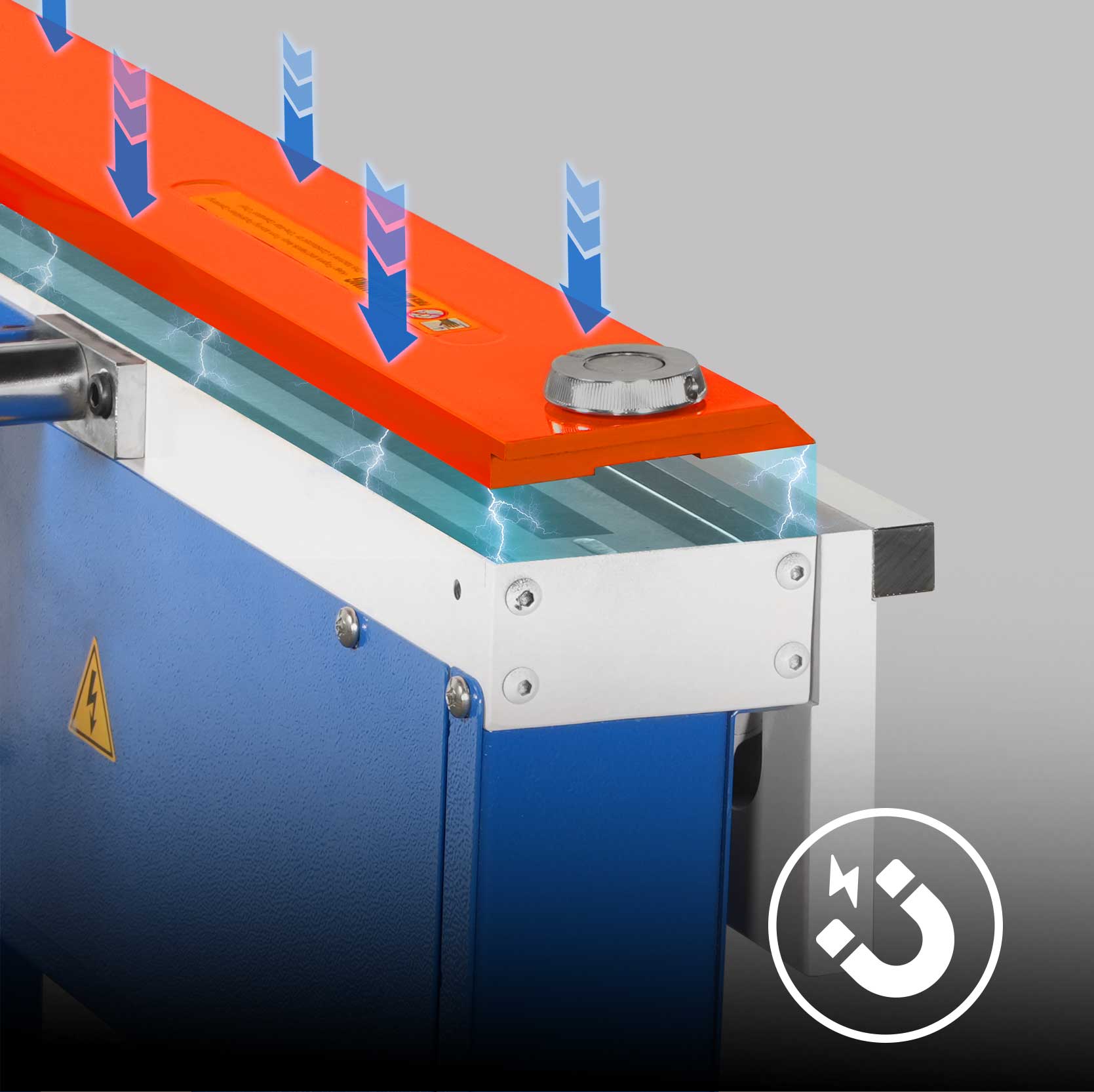 48'' Industrial Magnetic Pan and BOX Heavy Duty Sheet Metal Brake 20 Gauge Capacity Shear Press Brake,  MSMB1250E