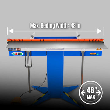 48'' Industrial Magnetic Pan and BOX Heavy Duty Sheet Metal Brake 20 Gauge Capacity Shear Press Brake,  MSMB1250E