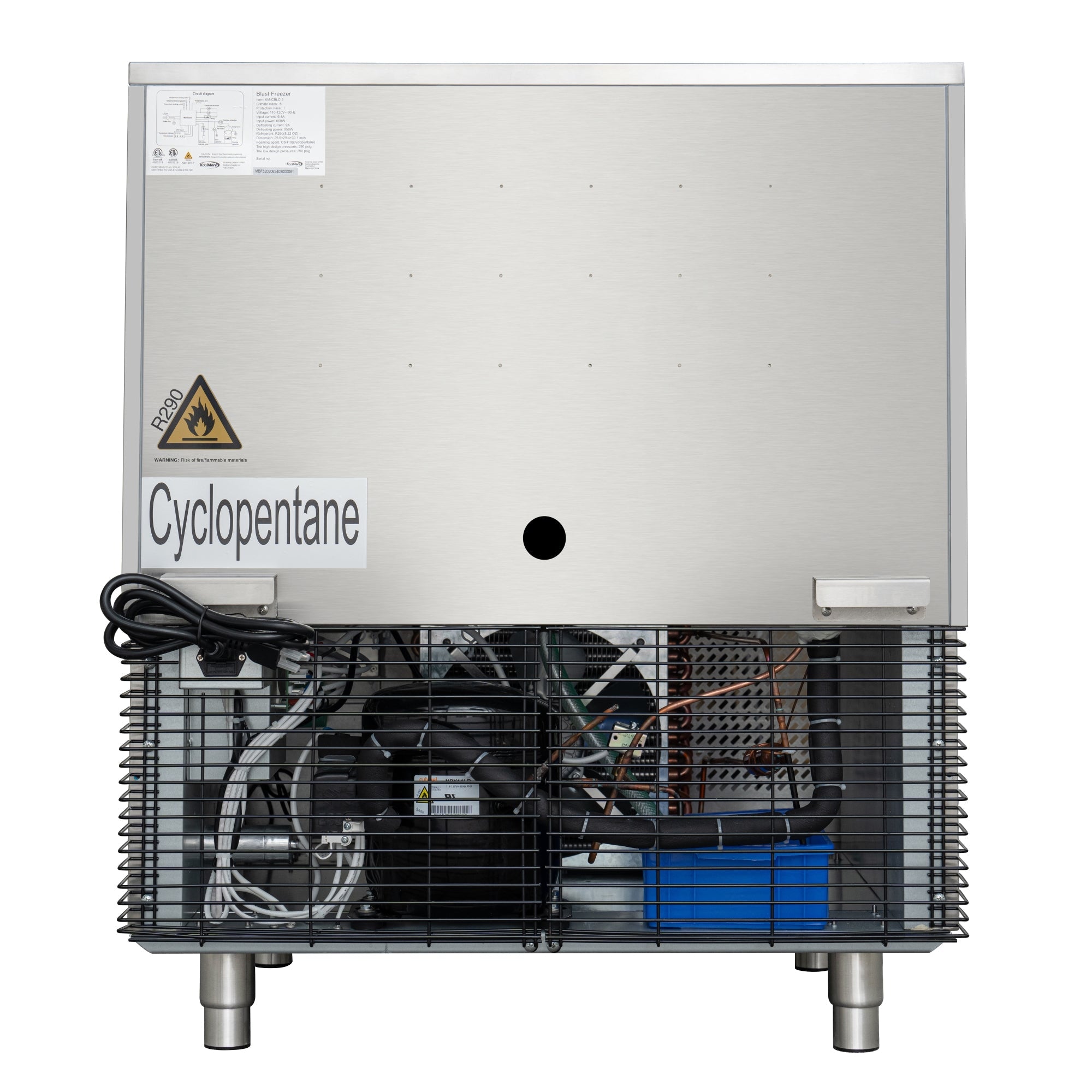 30 in. Commercial Countertop Blast Chiller 30 lbs Rapid Chill / 26.5 lbs Rapid Freeze with ETL for Safety and Sanitation with a 5-Pan Capacity in Stainless-Steel