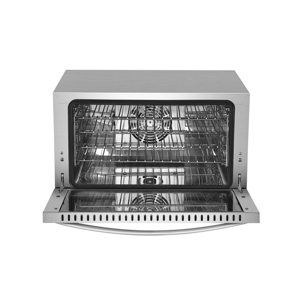 23 in. Countertop Convection Oven for Half-Size Pans with 4 Racks 1600W of Power in Stainless-Steel