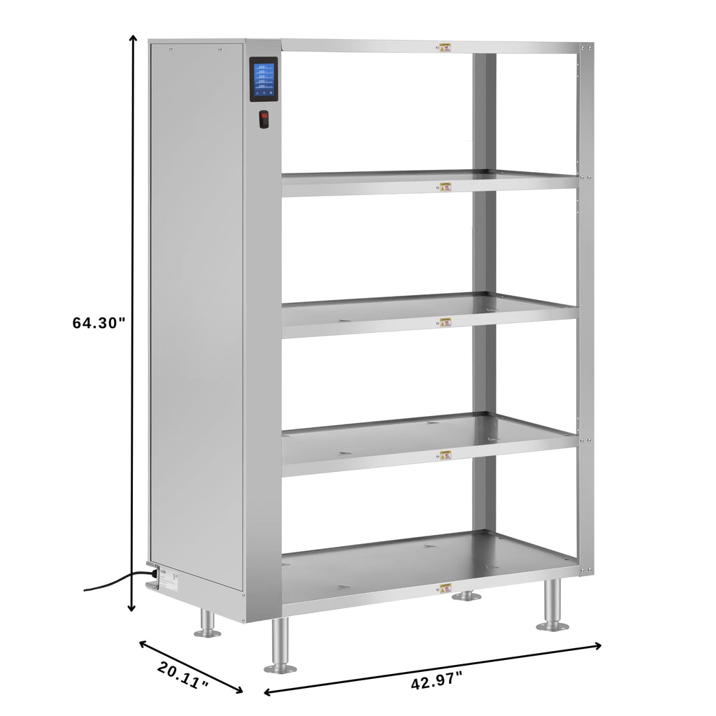 Five-Shelve Commercial Take Out Warmer Cabinet with Touch Screen in Stainless-Steel, UL and NSF Listed