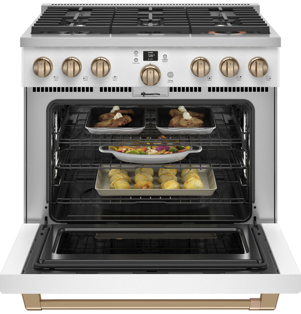 CAFÉ™ 36" Smart Dual-Fuel Commercial-Style Range with 6 Burners (Natural Gas)
