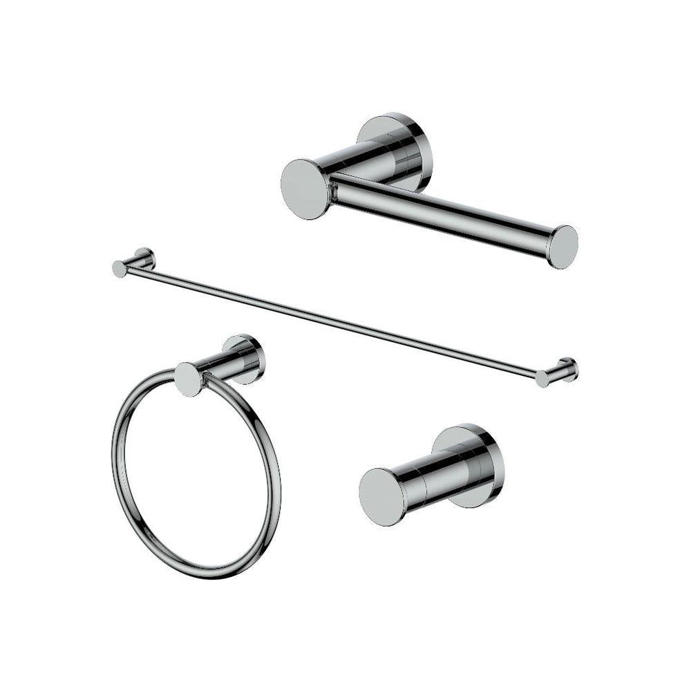 ZLINE Emerald Bay Bathroom Accessories Package with Towel Rail, Hook, Ring and Toilet Paper Holder with Color Options (4BP-EMBYACC) main image.