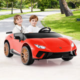 Costway 24V 4WD 2-Seater Licensed Lamborghini Kids Ride-On Car w/ Music 67437375 New