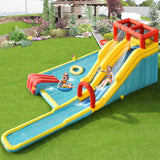 Costway Inflatable Dual Slide Water Park Climbing Bouncer w/ 735W Air Blower 25048361 New