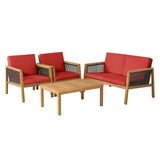 Costway 4-Piece Patio Rattan Furniture Set Removable Cushions White 42961830 New