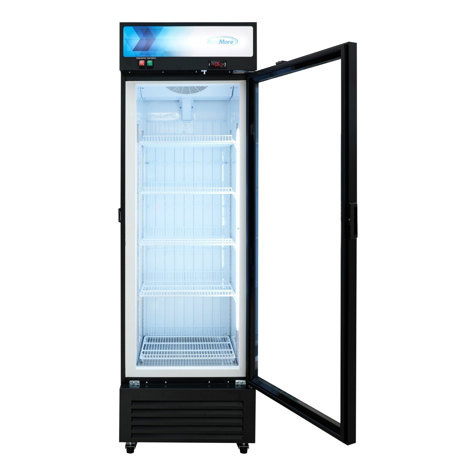 24 in. Commercial One Glass Door Merchandiser Freezer, 12 Cu. Ft. in Black