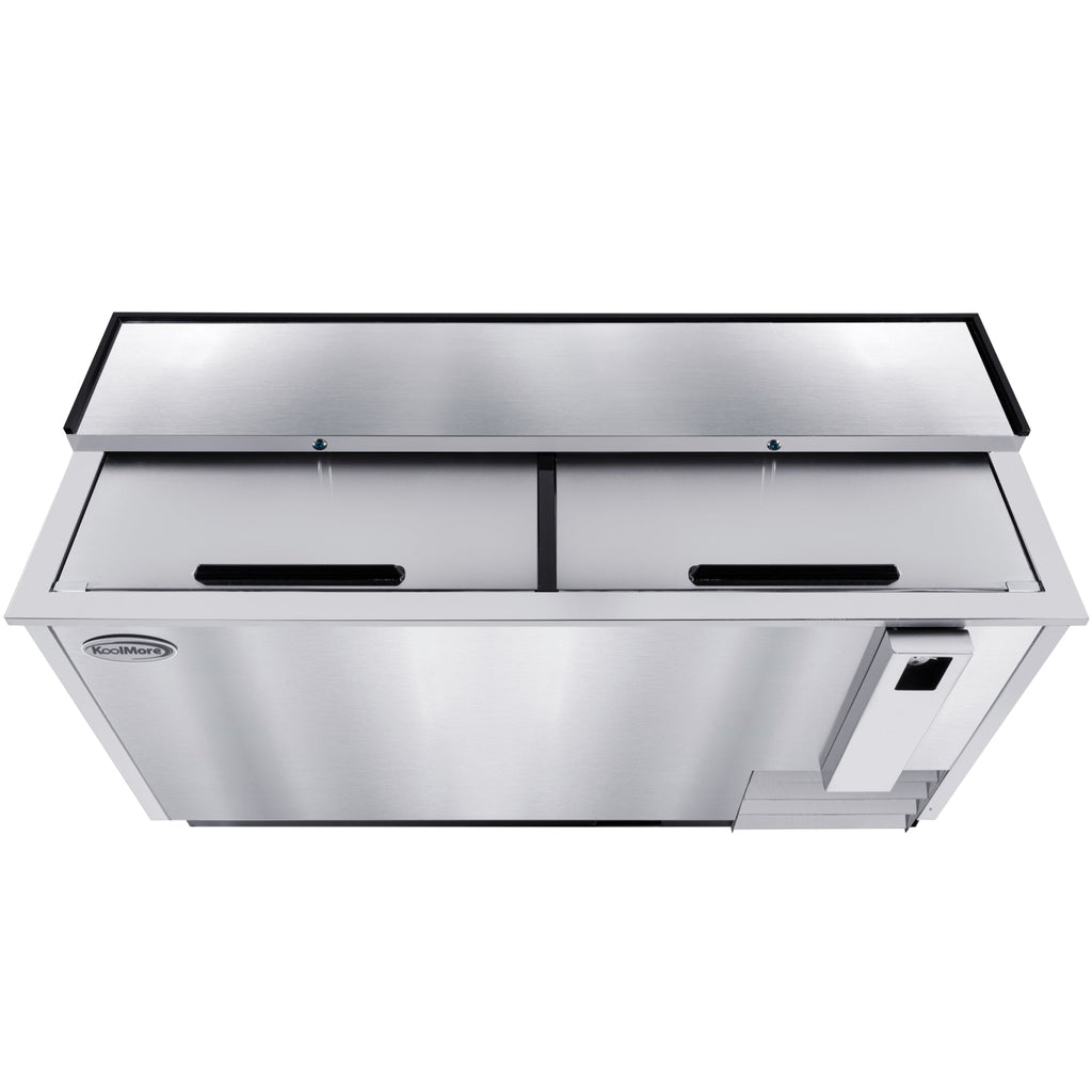 65 in. Commercial Bottle Cooler in Stainless-Steel with Built-In Opener, ETL Listed, 19 cu. ft.