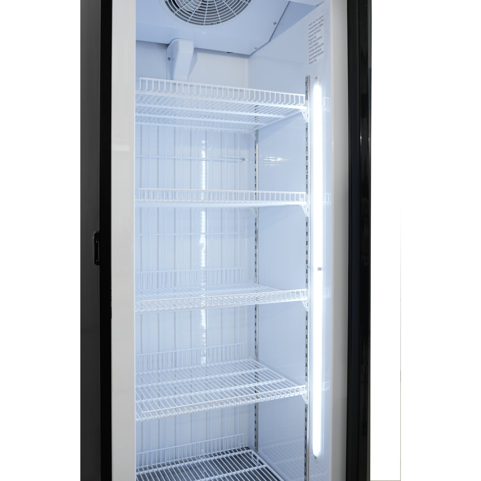 24 in. Commercial One Glass Door Merchandiser Freezer, 12 Cu. Ft. in Black