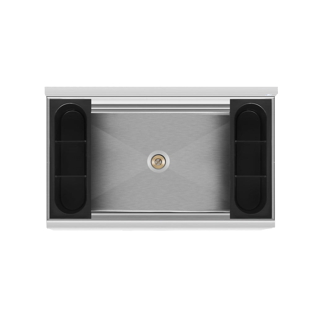 30 in. Commercial Underbar Ice Bin with Siding Lid in Stainless Steel