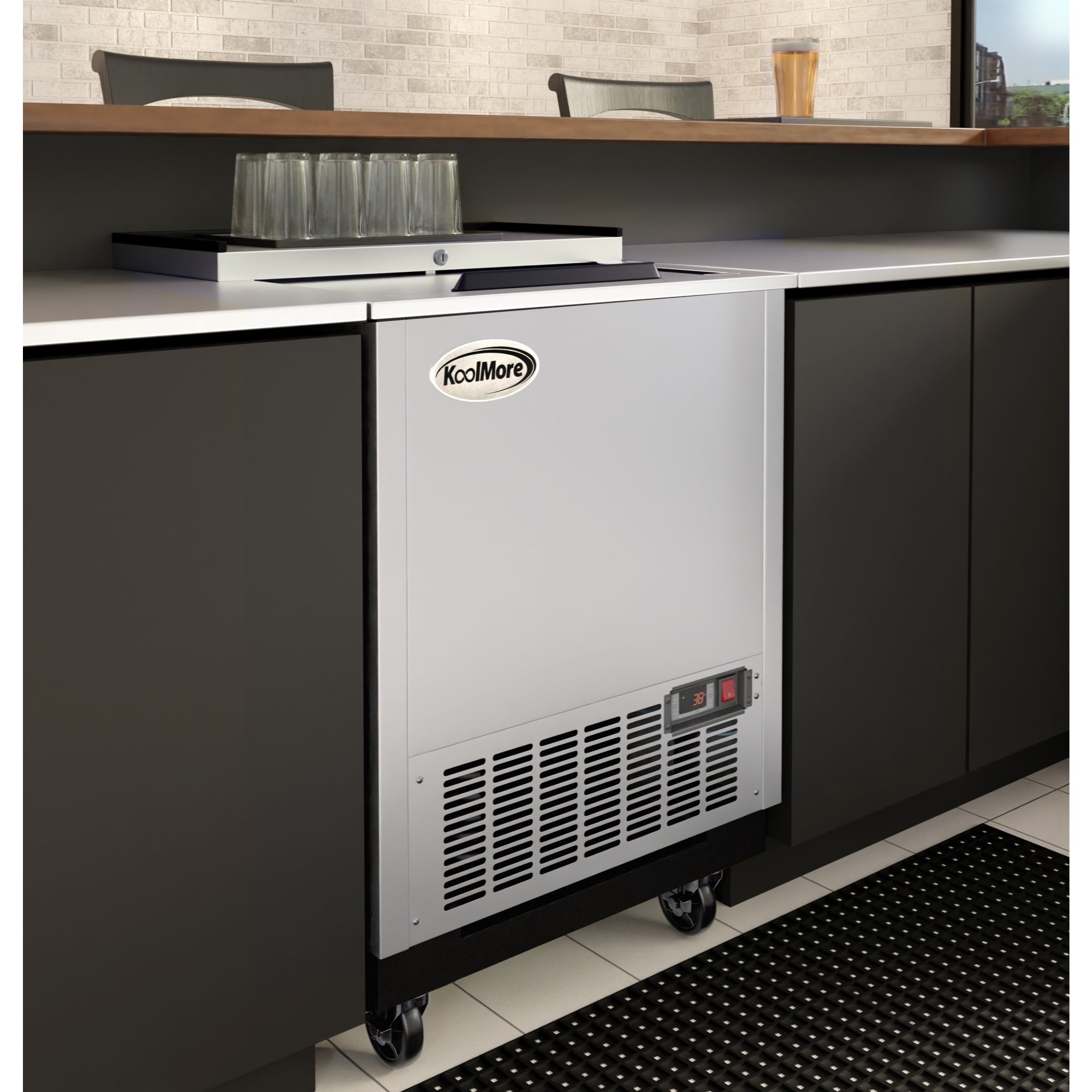 25 in. Commercial Glass Froster in Stainless Steel, ETL Listed, 5 cu. ft.