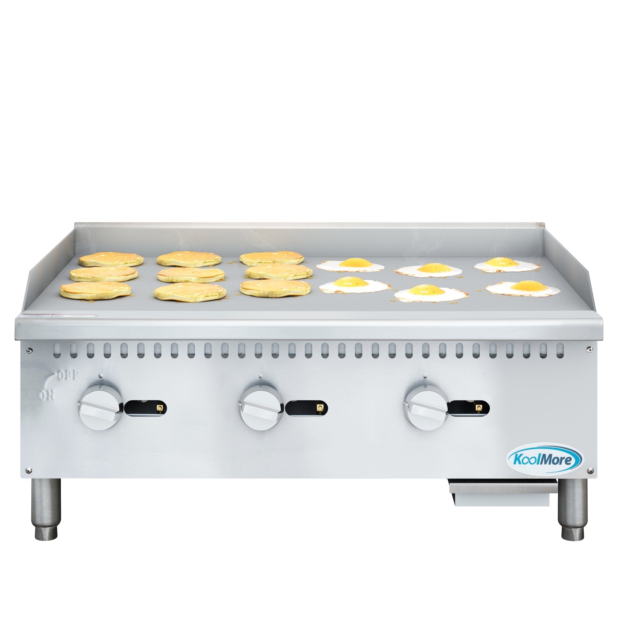 36 in. Natural Gas 3-Burner Griddle with 90,000 BTU in Stainless-Steel