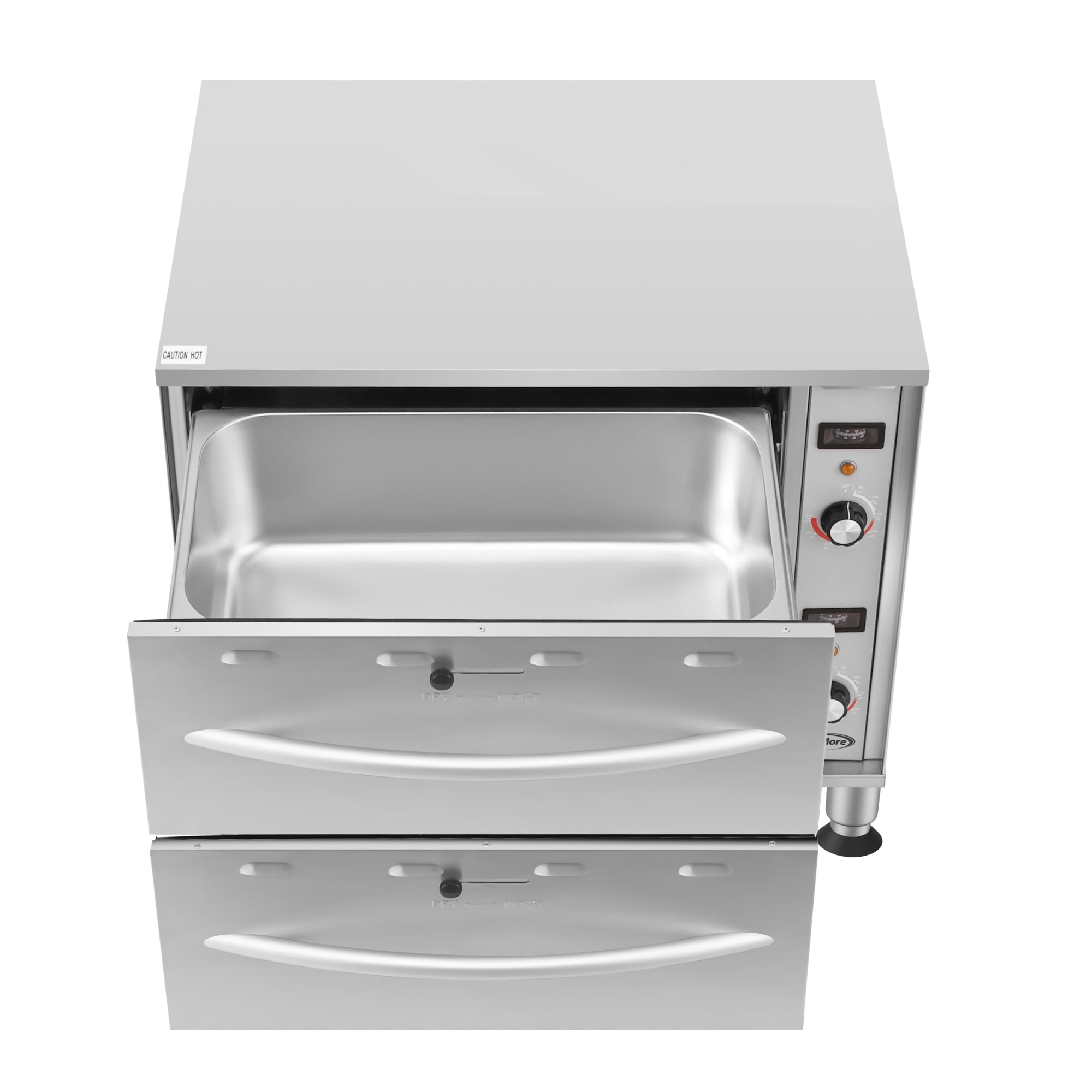 Two-Drawer Commercial Free Standing Warming Drawers in Stainless-Steel